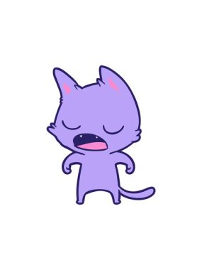 Konuşan kedi çizgi filminin hareketli animasyonu