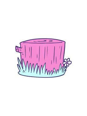 Çizgi film ağaç kütüğünün gösterişli satış animasyonu