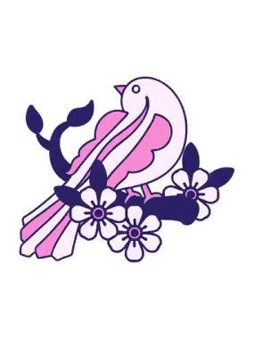 Daldaki kuşun titreyen hareketi.