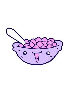 Tatlı mısır gevreğinin neon ışık efekti animasyonu