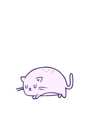 Sevimli bir çizgi film kedisinin yükselişi ve yüzüşü