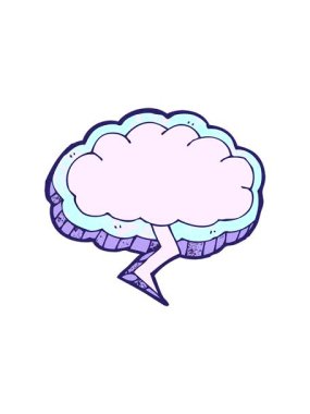 Dikkat çekici gök gürültüsü bulut sembolü canlandırması