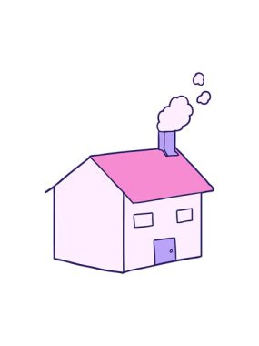 karikatür evinin pixelize etkisi canlandırması