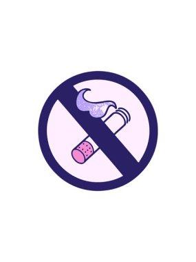 sigara içilmeyen işaretin retro grunge dokusunun radyoaktif parlayan animasyonu