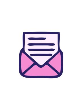 Bir mektup ve zarf karikatürünün satış animasyonu