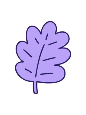 Basit ama muhteşem bir yaprağın karikatürünün efekti