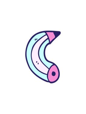 el çiziminin radyoaktif parlayan animasyonu karalama stili kalem