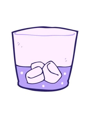 Bardaktaki çizgi film içkisinin hareketli animasyonu