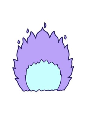 Çizgi film ateşinin hareketli animasyonu