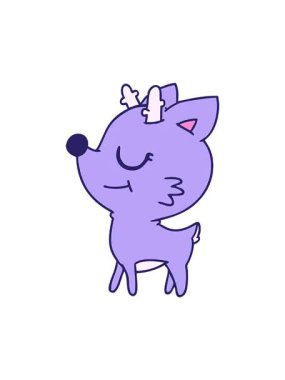 Tatlı kırmızı burunlu ren geyiği çizgi filminin dönen hareketi