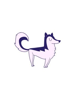 Çizgi film Husky 'nin yıldız patlaması etkisi animasyonu