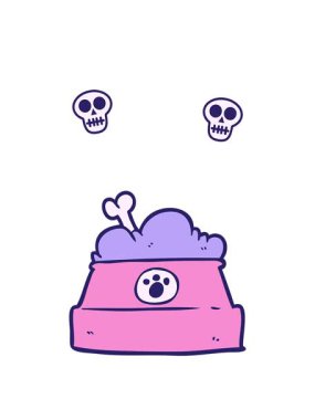 Çizgi filmlerdeki köpek mamalarının kafatası animasyonları.