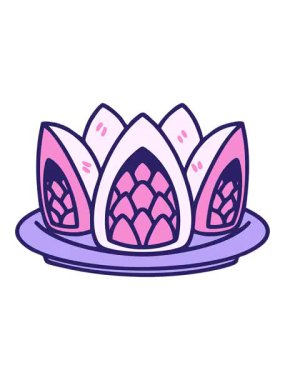 Brezilya usulü tavuk coxinha 'nın bir tabağa çizim efekti