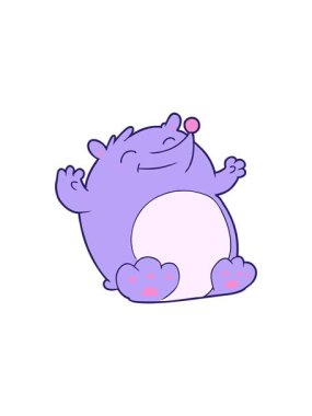 Çizgi film Kawaii ayısının bölünme etkisi