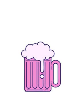 Bira tankardının ikonik dövme tasarımının zıplama hareketi animasyonu