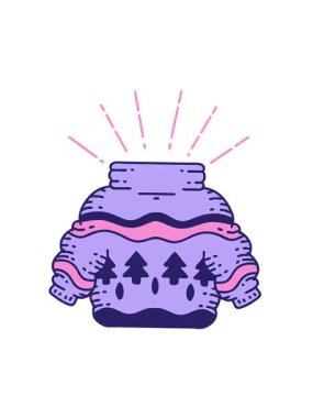 Geleneksel Noel atlayıcısının titreşimli hareketli animasyonu