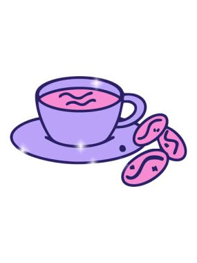 Parıltı etkisi geleneksel Brezilya kahvesinin yan yana çizilmiş fasulye ile canlandırılması