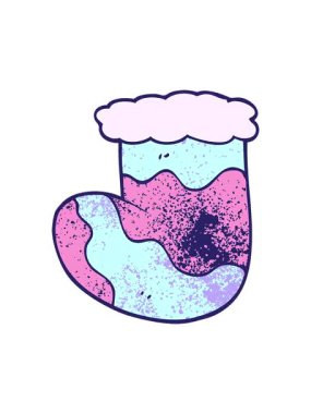 Yılbaşı çorabının hareketli baskısı