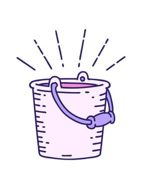 Geleneksel dövme tarzı bir kova suyun hareketli canlandırması