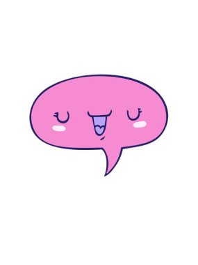 Konuşma baloncuklu şirin mutlu yüz çizgi filminin yükselişi ve yüzüşü