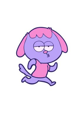 Sevimli, sıkılmış bir köpeğin hareketli animasyonu