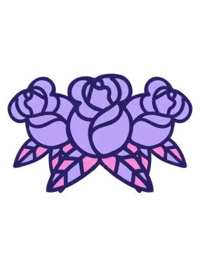 Titreyen bir çiçek buketi dizaynı animasyonu