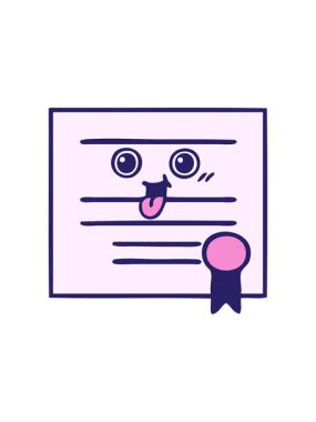 Mezuniyet diplomasının sevimli çizgi filminin yıldız patlaması etkisi animasyonu