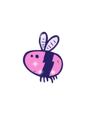 Karikatür arı vızıltısının ışıltı etkisi