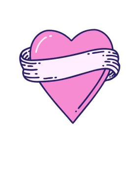 Neon kalp ve pankartın geleneksel stiliyle dövmenin canlanması ve yüzdürülmesi