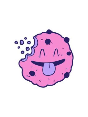 Dikkat çekici çizgi film kurabiye karalaması.