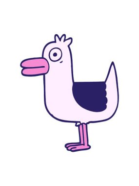 karikatür martısının animasyonunu bob ve duraklat