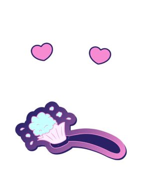 Bir karikatür diş fırçası ve diş macunu çıkartmasının dönen kalp animasyonu