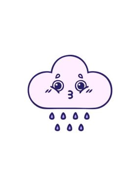 Bir bulutun karikatürünün gösterişli satış animasyonu