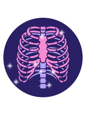 Bir göğüs kafesi tasarımının simli görüntüsü