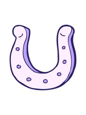 Çizgi film at nalı animasyonunu renklendir