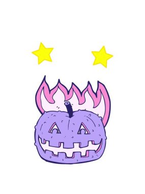 dönen yıldızlar çizgi film animasyonu bir balkabağı karalaması