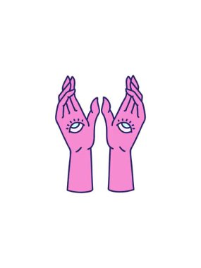 Geleneksel mistik el stilinin gösterişli satış animasyonu