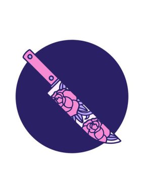 Dikkat, çiçekli hançer animasyonu.