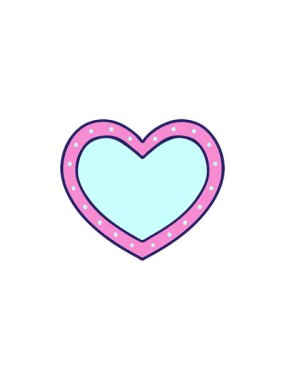 Bir kalp dövmesinin yıldız patlaması etkisi animasyonu