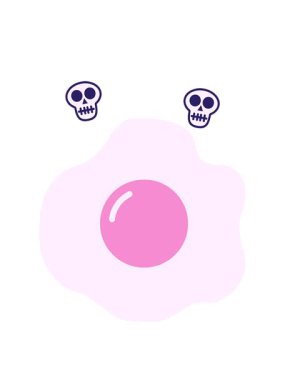 Kızarmış yumurtanın kafatası animasyonu