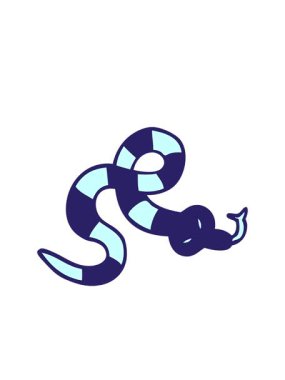 Çizgi film animasyonunun yanıp sönen radyal çizgileri Zehirli yılan