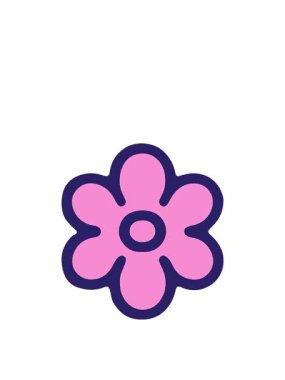 Tatlı çiçek tasarımı karikatürünün zıplama hareketi