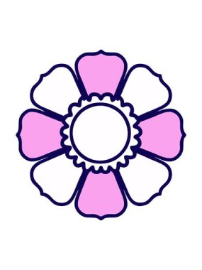 neon ışık efektleri bir dekoratif çiçeğin dövme stili çizgi filmi