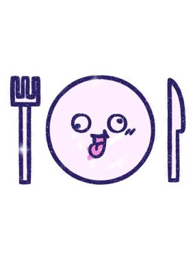 Yemek Tabağı Tebeşir Çiziminin parıltı etkisi