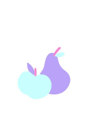 Bir elma ve armudun animasyonunu genişletiyor.