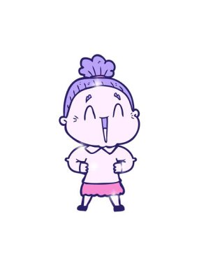 Neşeli yaşlı bayanın ışıltı etkisi.