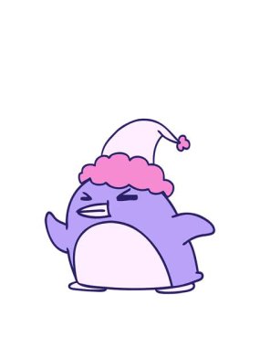 Kawaii pengueninin çizilmiş el animasyonunu genişletiyorum