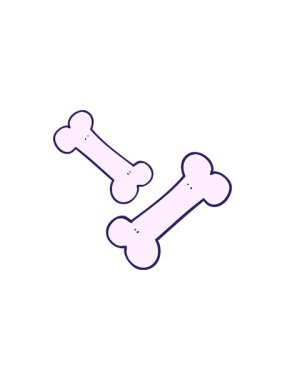 karikatür eski kemiklerin radyoaktif parlayan animasyonu