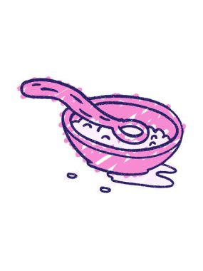 Çorba Kasesi Tebeşir Çiziminin hareketli animasyonu