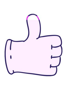 Çizgi film eldiveninin canlandırma gücünü arttır. Baş parmak işareti ver.